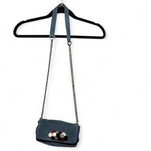 Zara Blue Crossbody Bag with Chain Strap